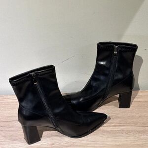 Elegant Black Heeled Ankle Boots